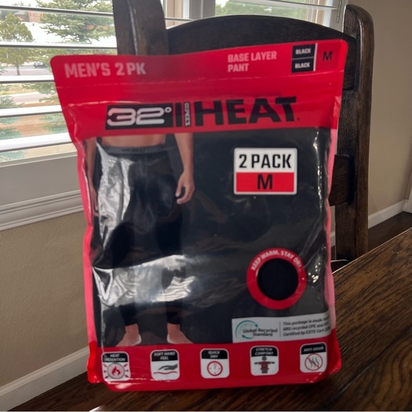 32 DEGREES Men's 2-Pack Performance Lightweight Thermal Base Layer Legging Pant - Picture 3 of 9